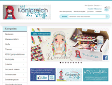 Tablet Screenshot of koenigreich-der-stoffe.com